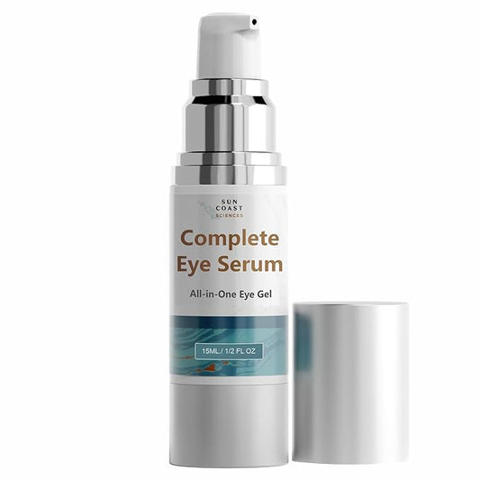 Sun Coast Sciences - Complete Eye Serum by Dr. Mark Rosenberg for Wrinkle Reduction, Age Spots Fading, and Under-Eye Bags Treatment,1/2 Fl Oz