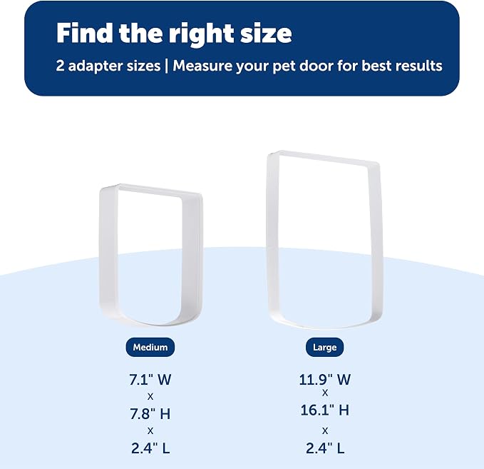 PetSafe SmartDoor Pet Door Tunnel Extension, Medium, ZAC19-17244 | Adds 2 in. Tunnel Depth for Thick Doors/Walls, Fits Medium SmartDoor (ZPA19-17252, PPA00-17254, PPA19-17256)