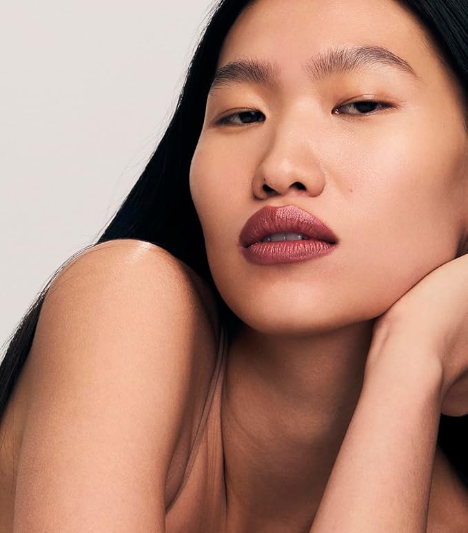 MAKE Beauty Continuum Lip Liner – Long Lasting Creamy Liner with Velvet Matte Finish – Includes Built-In Sharpener and Blending Brush – Highly Pigmented Dusty Pink Lip Color – Shade, Pulse