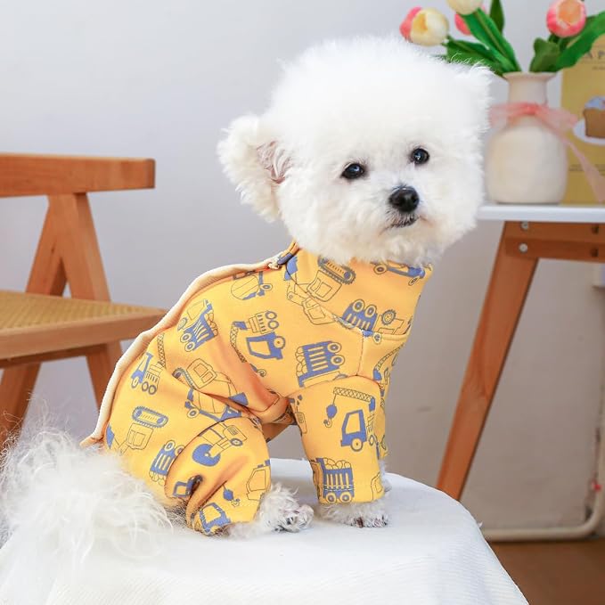 Dog Stylish Overalls Comfortable Puppy One Piece Outfits Summer Bib Overalls for Small Dogs Cute Pet Jumpsuit Onesie Chihuahua Yorkies Birthday Holiday Clothes Costume