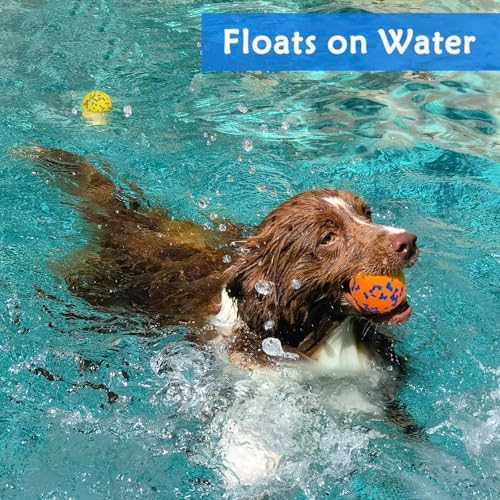 Dog Ball Toys Dog Tennis Ball for Aggressive Chewers Indestructible Bouncy Lightweight Water Toy Fetch Ball for Large Medium and Small Dog
