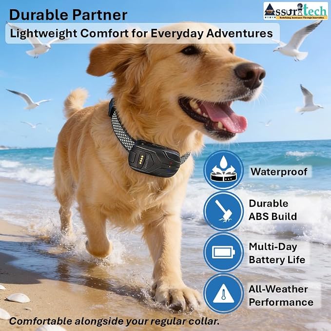 GPS Pet Tracker Collar - No Monthly App Fees (SIM Required) - Real-Time Live Tracking, Geo-Fence, 2-Way Voice Call, Activity & Rest Monitoring - Waterproof, 750mAh Battery