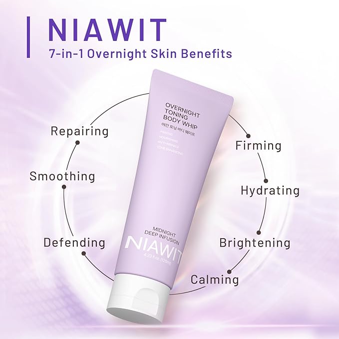 Overnight Toning Body Whip – Firming & Nourishing Night Cream for Loose Skin on Arms, Thighs & Belly | Smooth & Toned Look, Clinically Tested Skin Firming Cream 4.16 Fl Oz