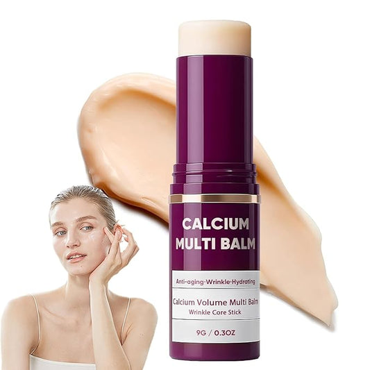 Calcium Multi Balm Stick, Calcium Volume Multi Balm, Under Eye Balm, Korean Collagen Hydrating & Moisturizing Stick, Anti-Aging, Firming Skin, Reduce Fine Lines, Suitable for Face, Eyes, Neck (1)