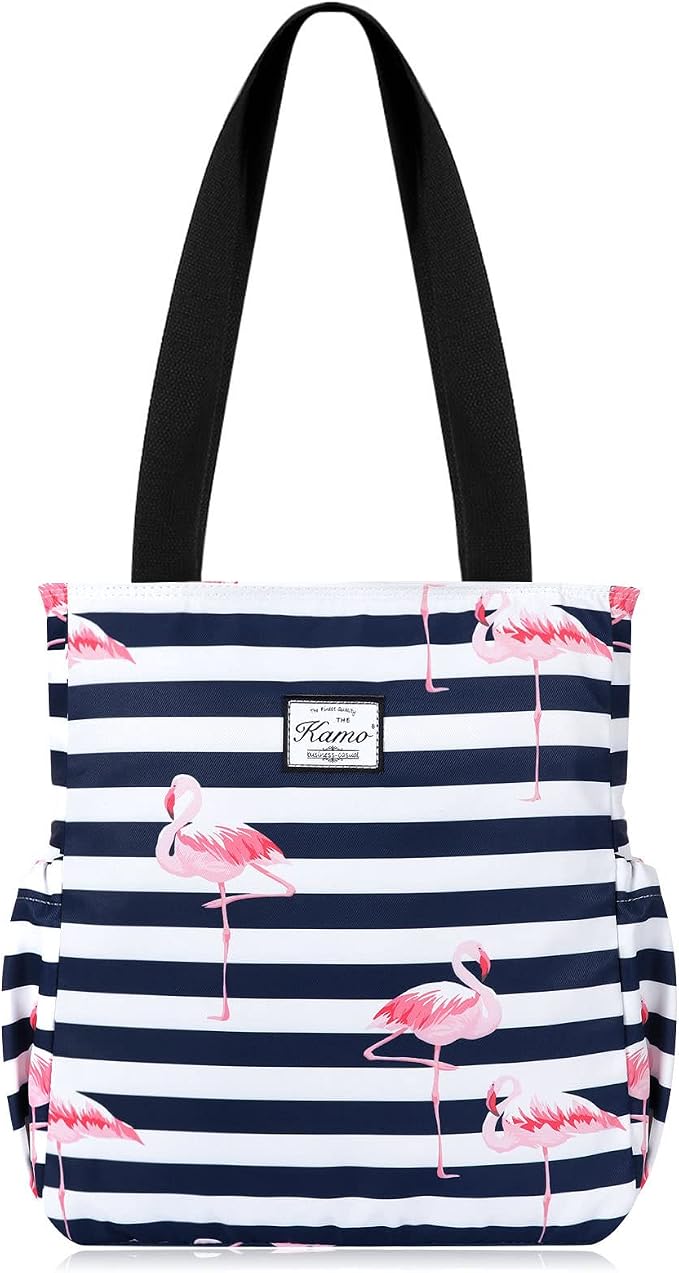 KAMO Floral Tote Bag - Waterproof Lightweight Handbags Travel Shoulder Bag for Hiking Yoga Gym Swimming Travel Beach