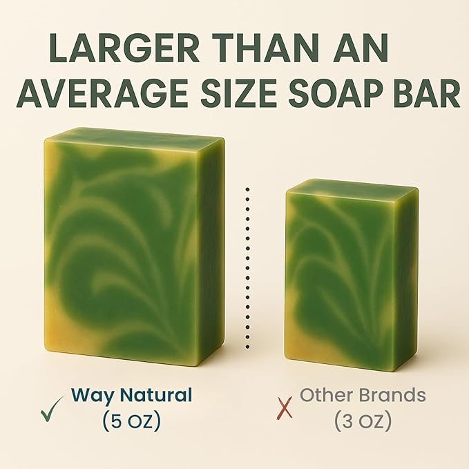 Eucalyptus Spearmint Soap Bar (3 Pack) - Goat Milk Soap for Men & Women - Natural, Handmade w/Real Milk - Dry Skin, Hands/Body - Premium, Gentle, No Dyes - (Large, 5oz)