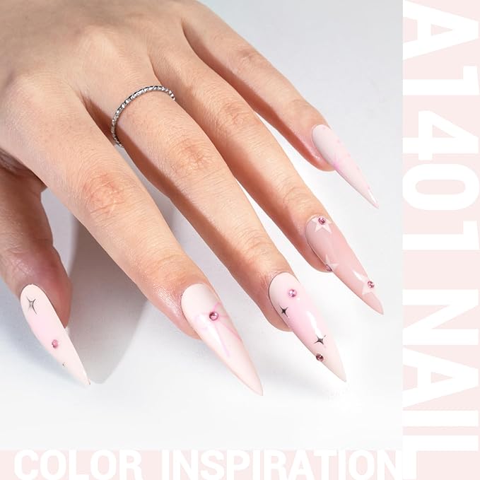 MelodySusie Thick White Gel Nail Polish,0.5fl oz Nails Soak Off UV LED Milky Pink Gel Polish Gift for Women Nail Art Manicure Salon DIY Nail Design Decoration at Home-A1401