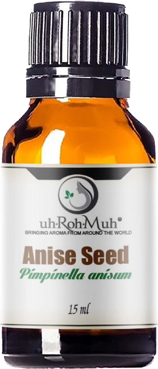 Anise Seed Organic Essential Oil - Steam Distilled Pure Pimpinella Anisum Oil for Aromatherapy, Diffusers, Soap Making, Candle Making, Cosmetic Formulations Massage DIY Personal Care - Spain - 15 ml