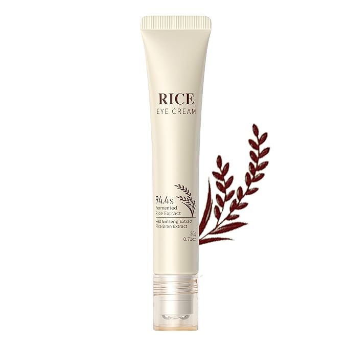 ARAKY Rice Under Eye Cream Roll-On for Dark Circles, Triple Roll & Glow the Skin Around The Eyes, Intense Hydrating & Firming, Serum for Eye Puffiness, Dullness, Dryness, Wrinkle Under The Eyes
