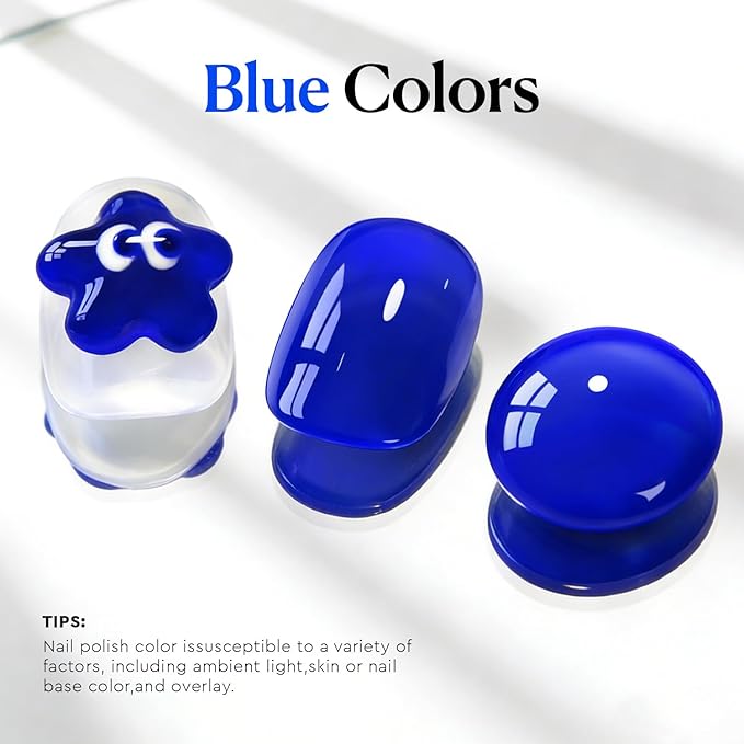 AZUREBEAUTY Blue Nail Polish – Quick Dry, Long-Lasting, Natural Glossy Finish for DIY Manicure & Nail Art, Salon Quality for Women