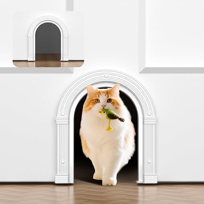 Cat Door Interior Doors Large - No-Flap, Fits Cats Up to 25 lbs