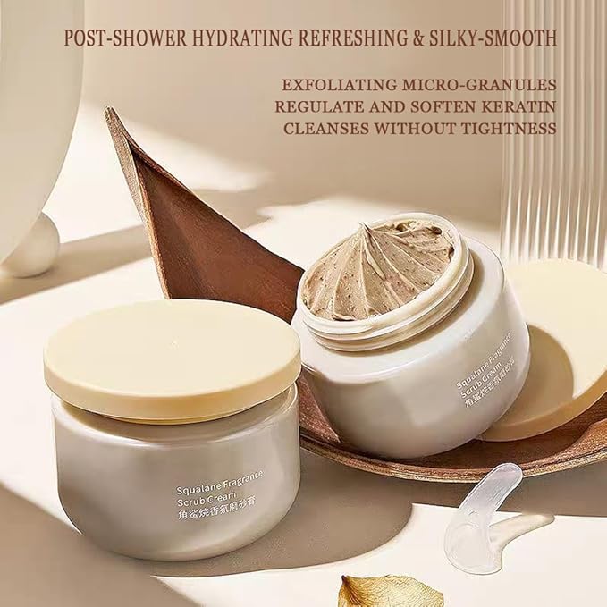 Squalane Body Scrub - Exfoliates & Deeply Nourishes for Smooth, Radiant Skin (Fragrance)