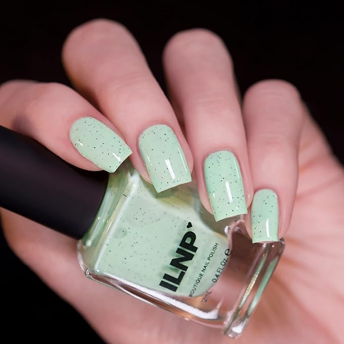 ILNP Mint Chip - Creamy Mint Green Speckled Spring Nail Polish