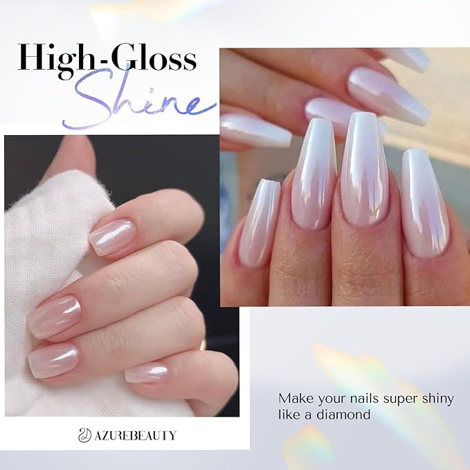 AZUREBEAUTY Glitter Pearl Nail Polish, Quick Dry Salon-Quality Lacquer, Long Lasting Air Dry Formula, Smooth Glossy Finish for Nail Art