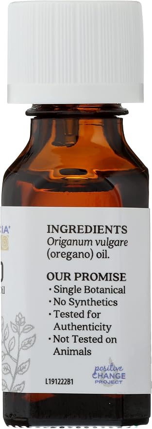 Aura Cacia 100% Pure Oregano Essential Oil, GC/MS Tested for Purity, 15 ml, Origanum vulgare, 0.5 Fl Oz (Pack of 2)