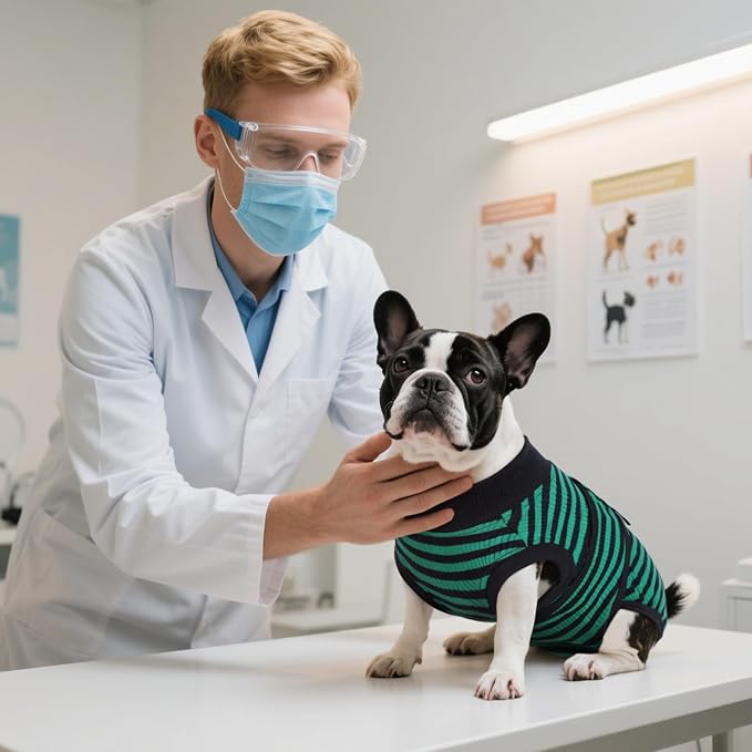 Kuoser Recovery Suit for Dogs Cats, Soft Dog Surgery Suit Female Male Spay | Professional Dog Onesie for Surgery, Substitute E-Collar & Cone, Prevent Licking Dog surgical suit Pet Neuter Suit