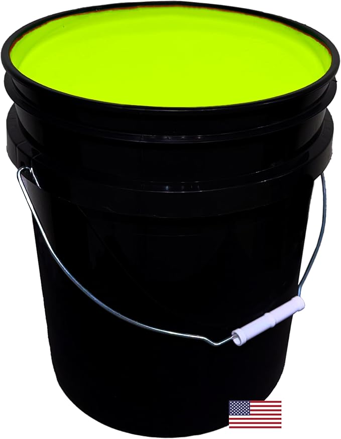 milo UV Neon Yellow Washable Party Paint | 5 Gallon Bucket | Bulk Fluorescent Party Paint for Rave, Events, Concerts | Glows UV in Black Light | Made in USA | Safe for Skin, Washable, and Non Toxic
