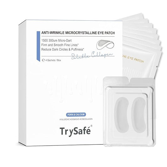 8 pairs PDRN &Calcium Micro Eye Patches, Under Eye Patches for Puffy eyes, Dark Circles & Wrinkle | Hyaluronic Acid, Kojic Acid, Collagen, Peptides, Vitamin C, Niacinamide - Korean Popular Eye Care