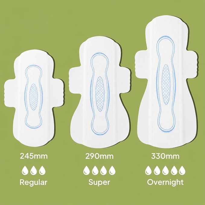Ultra Thin Pads for Women with Wings, Overnight Period Pads, Lightweight & Discreet Feminine Pads, Nighttime Protection, 40 Count