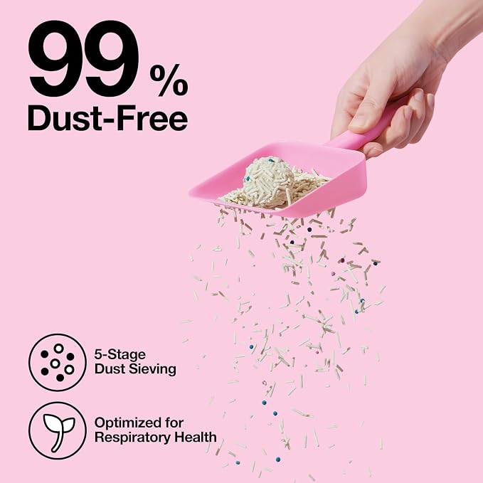 VETRESKA Cherry Blossom Tofu Cat Litter, Odor Control, 5.5lb×2bags | Natural Kitty Litter Strong Clumping Flushable Cat Litter Pellet Ultra Absorbent,Dust-Free,Low Tracking Deodorant Tofu Litter