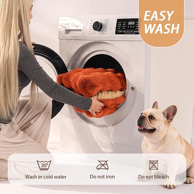 SOMAHE Plush Pet Bed Mat, Machine Washable, Medium 27x20 Vibrant Orange | Machine Washable + Non-Slip Paw Bottom: plush pet mat stays fluffy and steadier for large cats and small dogs.