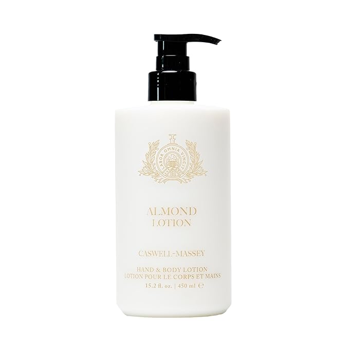 Caswell-Massey Almond Hand and Body Lotion for Dry Skin, Daily Moisturizing Lotion with Almond Oil, Shea Butter & Vitamin E, Fast-Absorbing Non-Greasy Hydrating Moisturizer, Pump Bottle 15.2 fl oz