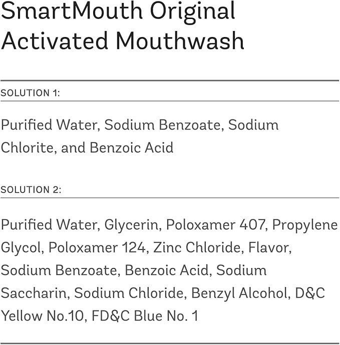 SmartMouth Original Activated Mouthwash Single Packs, Travel Mouthwash, Fresh Mint, 80 Pack