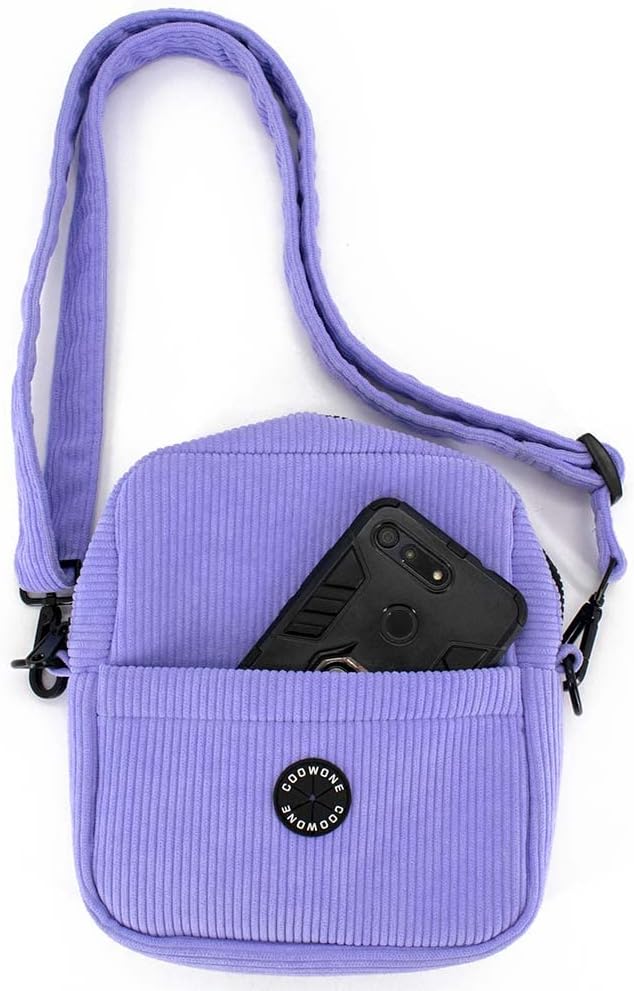 Dog Treat Pouch,Velvet Dog Training Pouch Bag Built-in Poop Bag Dispenser | Large Capacity Pet Treat Training Bag for Treats, Kibbles, Pet Toys (Lightpurple)