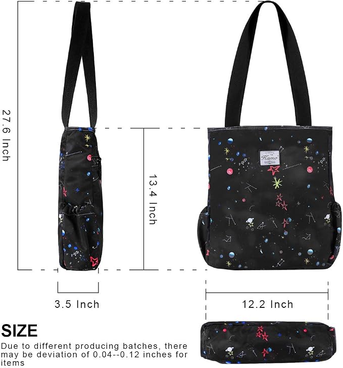 KAMO Floral Tote Bag - Waterproof Lightweight Handbags Travel Shoulder Bag for Hiking Yoga Gym Swimming Travel Beach