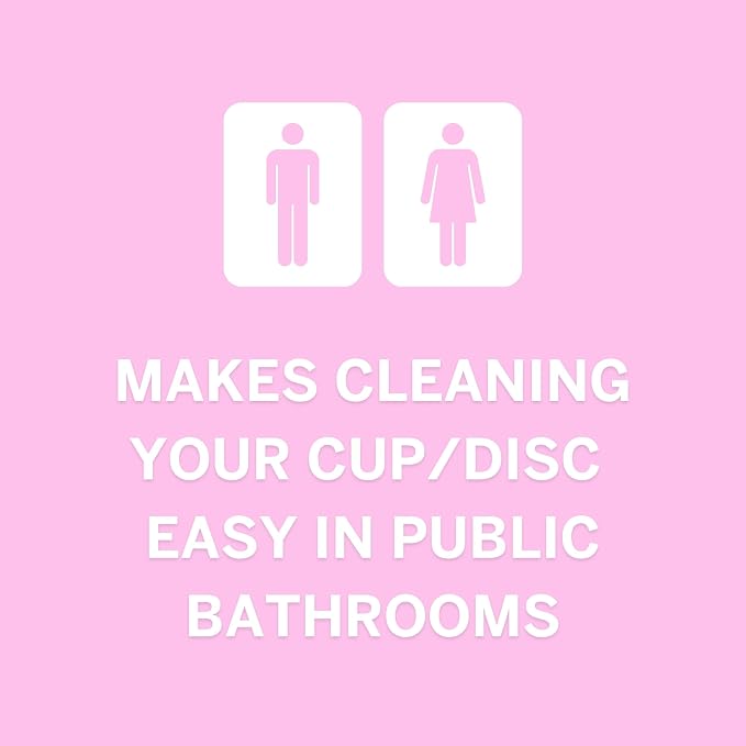 Pixie Menstrual Cup Wipes - On The Go Public Bathroom Feminine Wipes - Safe On Period Cups & Menstrual discs - Biodegradable, Flushable, Ph Balanced (20 Count (2 Pack)