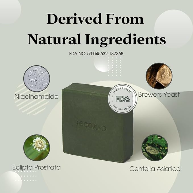 Korean Shampoo Bar, Vegan & Organic, 3.5 oz, Rice Water & Spirulina for Hair Growth, Scalp Nourishing Deep Clean, Sulfate & Paraben Free, Zero Waste K-Beauty for Dry Damaged Colored Hair