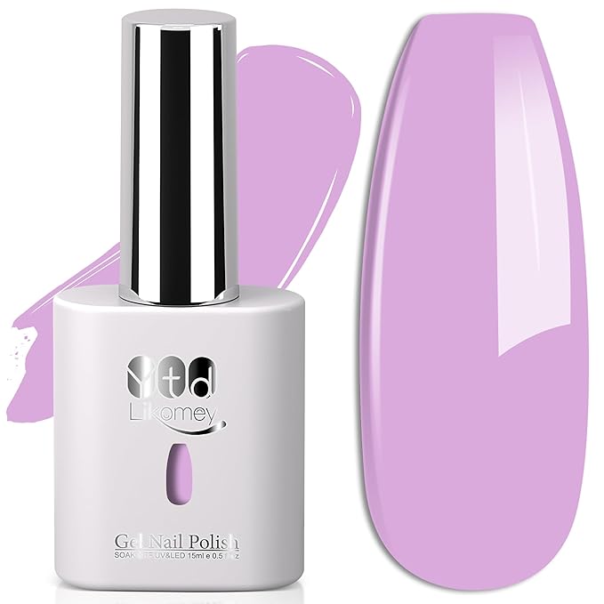YTD Likomey Pink Purple Gel Nail Polish,15ml Salon Home DIY Manicure and Pedicure Fall Winter Soak Off UV Color Varnish,CS474