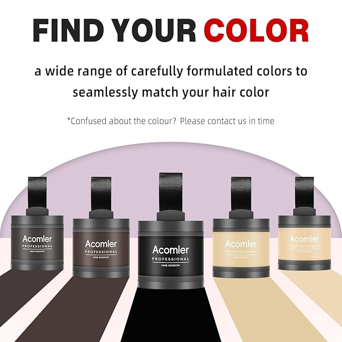 Acomler Instantly Root Cover Up Hairline Shadow Powder, 0.35 Ounce Root Touch Up Hair Color, Gray Hair Coverage Concealing, Hair Powder for Women Men with Eyebrows,Beard Line,Bald Spots (Light Blonde)