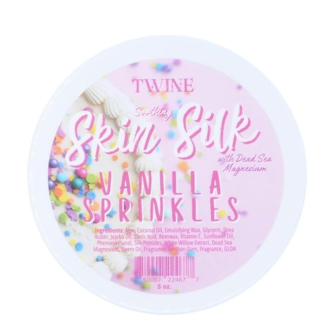 TWINE Skin Silk with Dead Sea Magnesium Vanilla Sprinkles Body Butter 4 oz