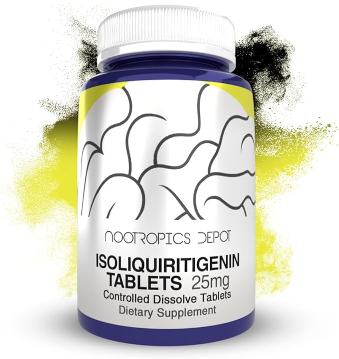 Nootropics Depot Isoliquiritigenin Controlled Dissolve Tablets | 180 Count | 25mg | Licorice Extract | Glycyrrhiza glabra