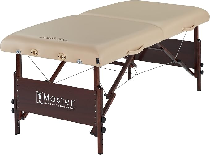 Master Massage Del Ray Pro 30" Portable Massage Table (30" W x 84" L), 750 lbs. Capacity, 3" Cushioning