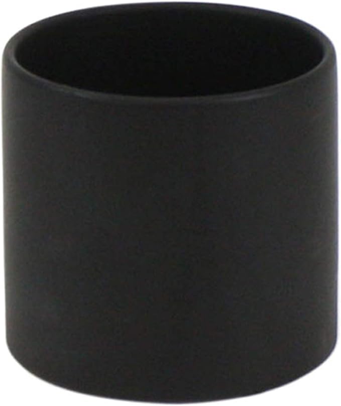 WGVI Matte Black Ceramic Cylinder Vase Width 5.5" Height 5", Flower Arrangements, Candle Holder, Terrarium Planter Pot, Storage Container Organizer, Pen Brush Holder, Tabletop Decor, Bulk, 12 Pcs