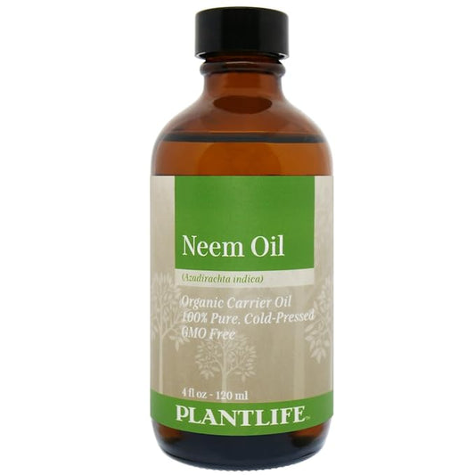 Plantlife Neem Carrier Oil - Cold Pressed, Non-GMO, and Gluten Free Carrier Oils - for Skin, Hair, and Personal Care - 4 oz