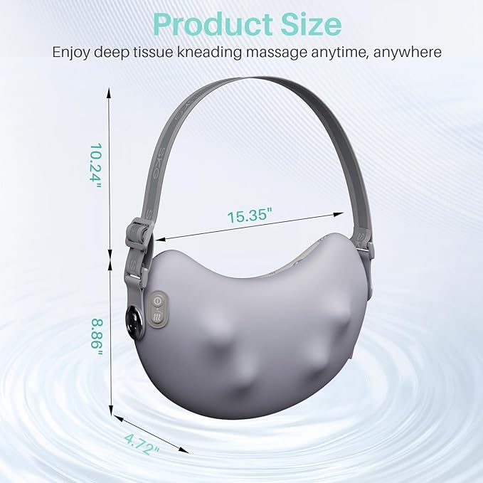 SKG Shiatsu Back Massager for Pain Relief Deep Tissue with Heat 4D Kneading Cordless Electric Massage Pillow Christmas Gifts for Men Women Dad Mom Grandpa