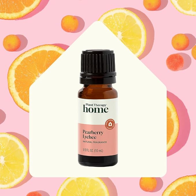 Plant Therapy Home Pearberry Lychee Natural Fragrance 10 mL (1/3 oz) Bright, Fun & Fruity Scent, Enlivens Your Home Atmosphere, Long-Lasting Natural Fragrance