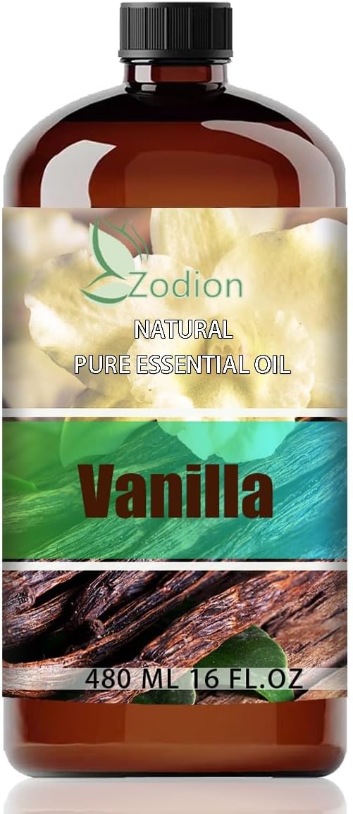 Vanilla Essential Oil - Vanilla Oil for Diffuser, 16 Fl Oz(480ml) | Candle Making, Soap Making, aroma, Strong Scent, Pure, Natural, Home Fragrance, Massage, Large Bottle