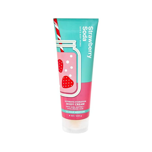 Bath & Body Works Ultimate Hydration Body Cream Gift Set For Women, 8 Fl Oz (8 Fl Oz - Pack of 1, Strawberry Soda)