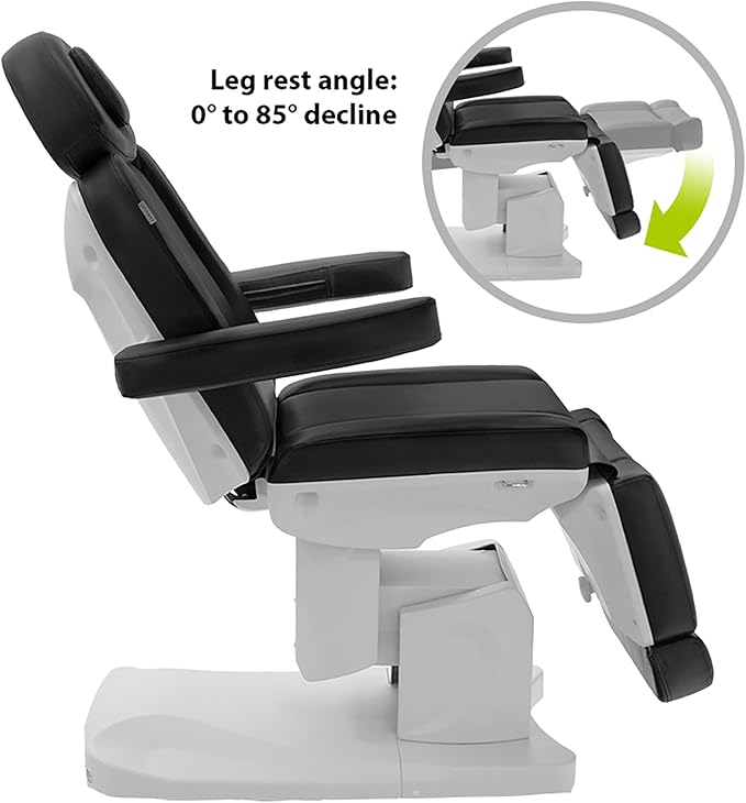 SKINACT Bellage Electric Treatment Table (Chair) 4 Electric Adjustable Motors (Black)