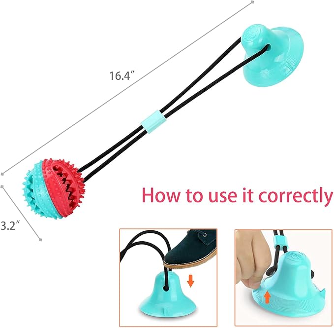 Askhald Dog Toys Chew Toys for Aggressive chewers, Puppy Training Treats Teething Rope Toys for Boredom Dog Puzzle Treat Food Dispensing Ball Toys for Puppies Teething (Blue)