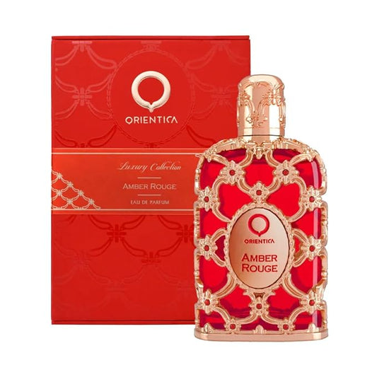 Orientica Luxury Collection Amber Rouge Eau De Parfum 5oz / 150ml – Woody, Amber, Saffron, Praline, Jasmine, Orange, Oak Moss, Seaweed – Arabic Perfume for Men & Women