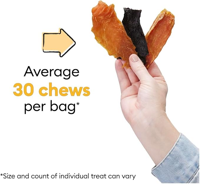 Wiggles & Wags Jerky Cuts Dog Treats, Assorted Chicken, Tuna and Pork, 16 Ounces with a DN Essentials Bone Shaped Waste Bag Dispenser & Free Roll