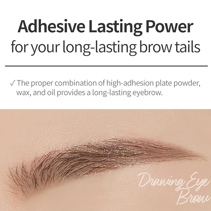 ETUDE Drawing Eye Brow, Eyebrow Pencil, Microblading, Long Lasting, Soft Textured Natural Daily Look, Korean Makeup, Beauty, Gray (0.008 Ounce)
