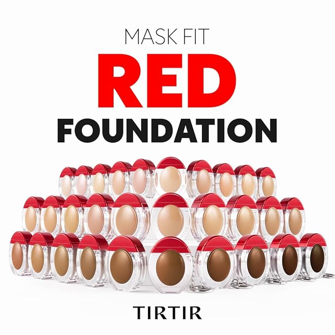 [*Mini Size*] TIRTIR Mask Fit Red Foundation | 72H Lasting Skin-Fit Korean Makeup with Skin-fit Satin Finish & Wide Shade Range, #11C Cool Rosy, 0.34oz