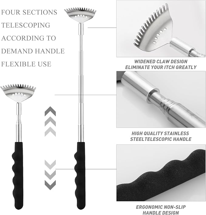 Svjetiq Head Massager Back Scratcher, 20 Fingers Head Scratcher Scalp Massager & Back Scratcher for Men Women, Christmas Gift Stocking Stuffers for Deep Relaxation, Hair Stimulation