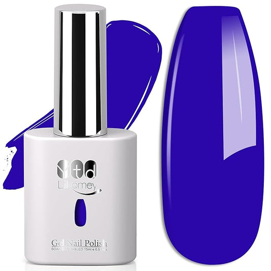 YTD Likomey Klein Blue Gel Nail Polish,15ml Salon Home DIY Manicure and Pedicure Fall Winter Soak Off UV Color Varnish,CS459